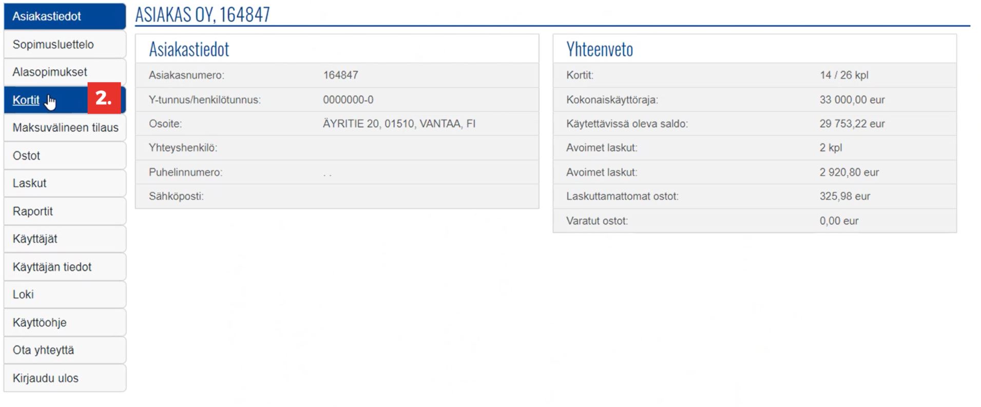 KorttiExtranet Kortit
